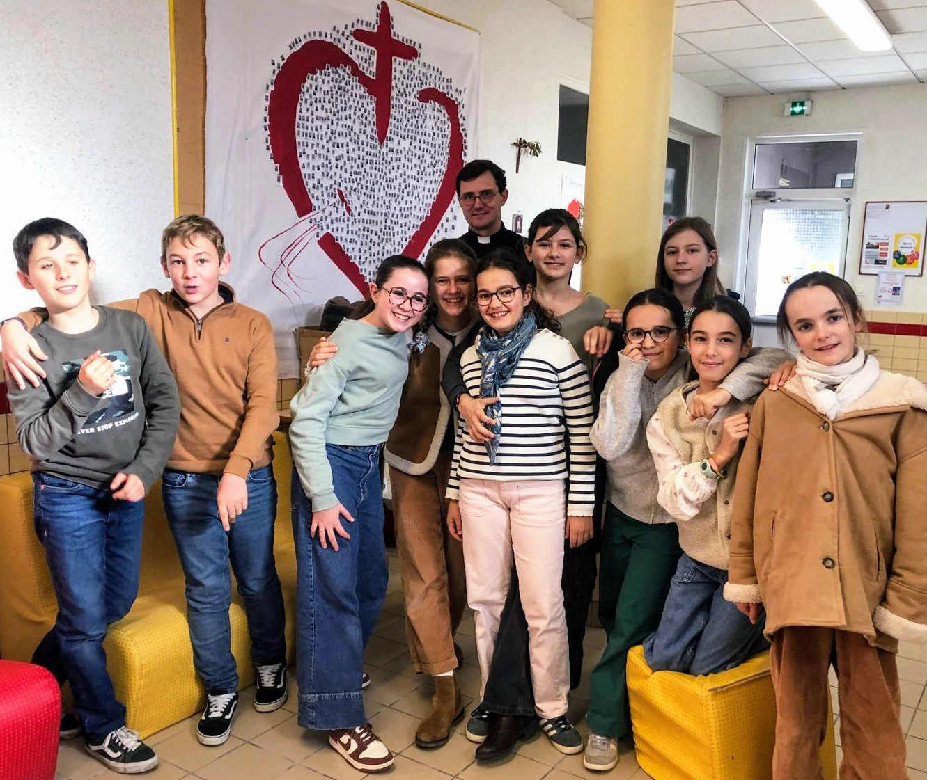 Groupe d'élèves en formation humaine