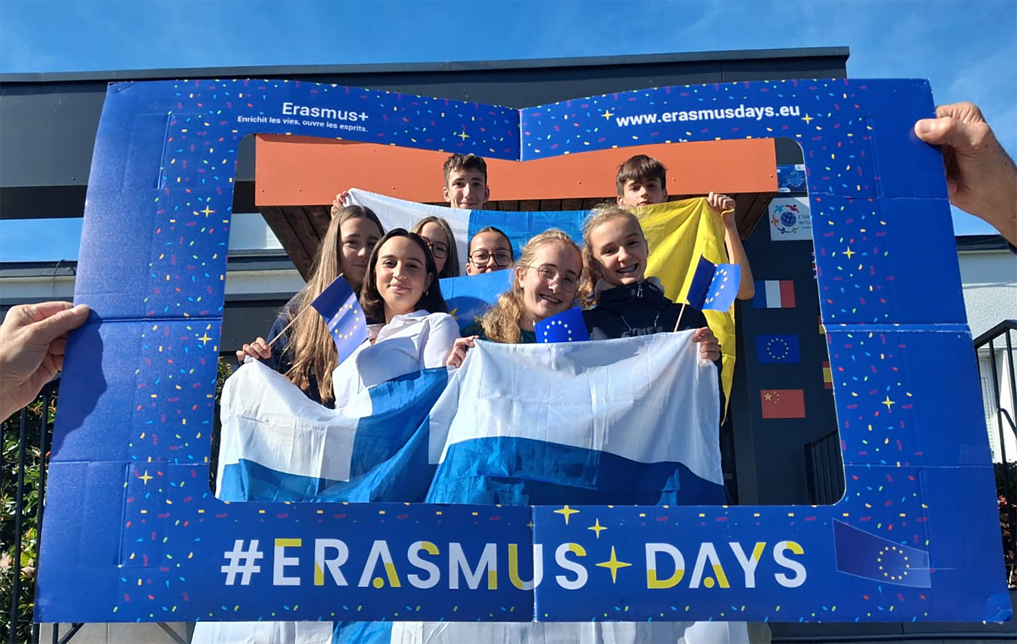 Groupe d'élèves en Erasmus days